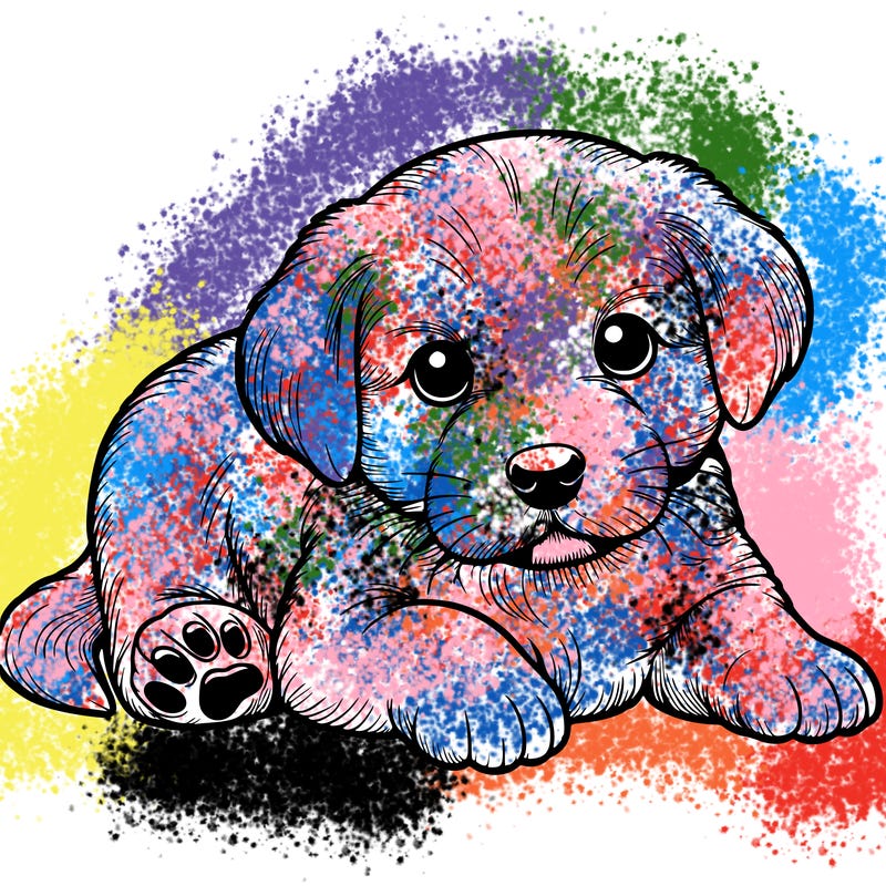 a cute realistic puppy