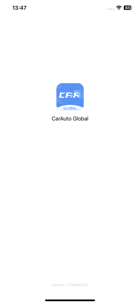 CarAuto(Global) - Pantalla de inicio de la aplicación CarAuto Global mostrando el logo y el nombre