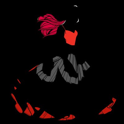 realistic woman with dress flowing in the wind