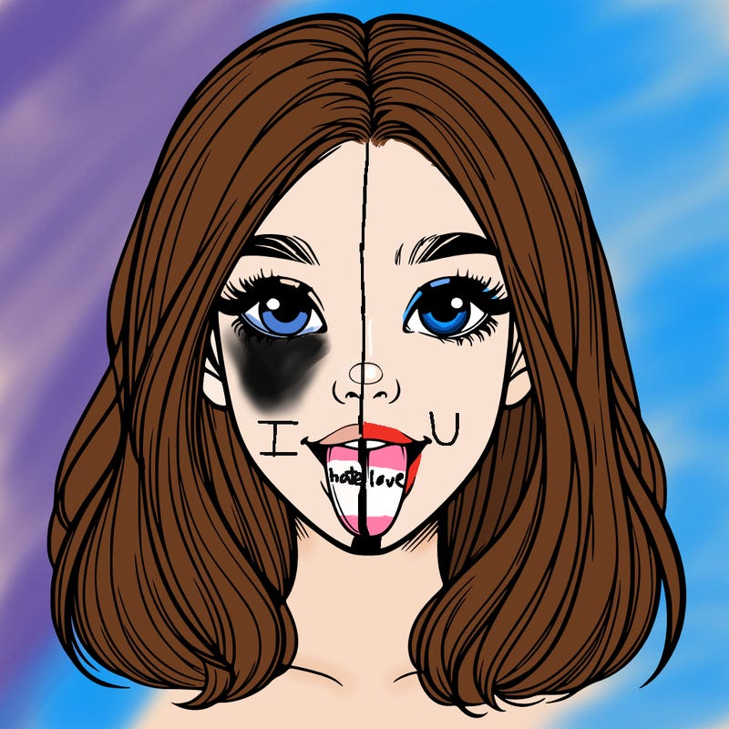 realistic girl with her tongue out