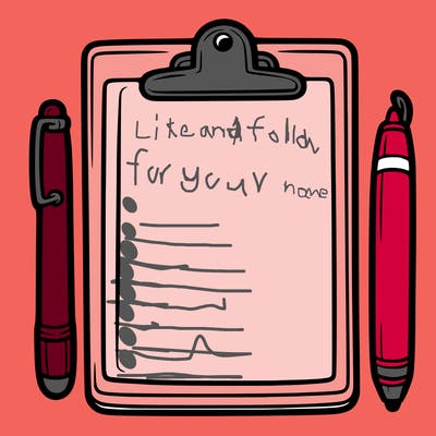 blank clip board with pen