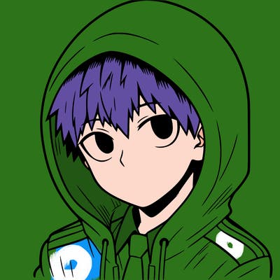 manga character with a hoodie