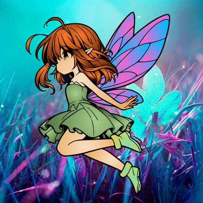 manga fairy flying