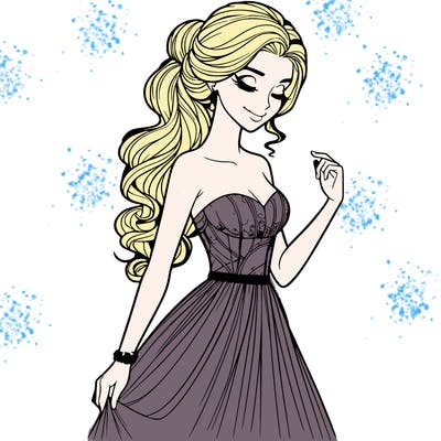 a realistic woman wearing an elegant dress