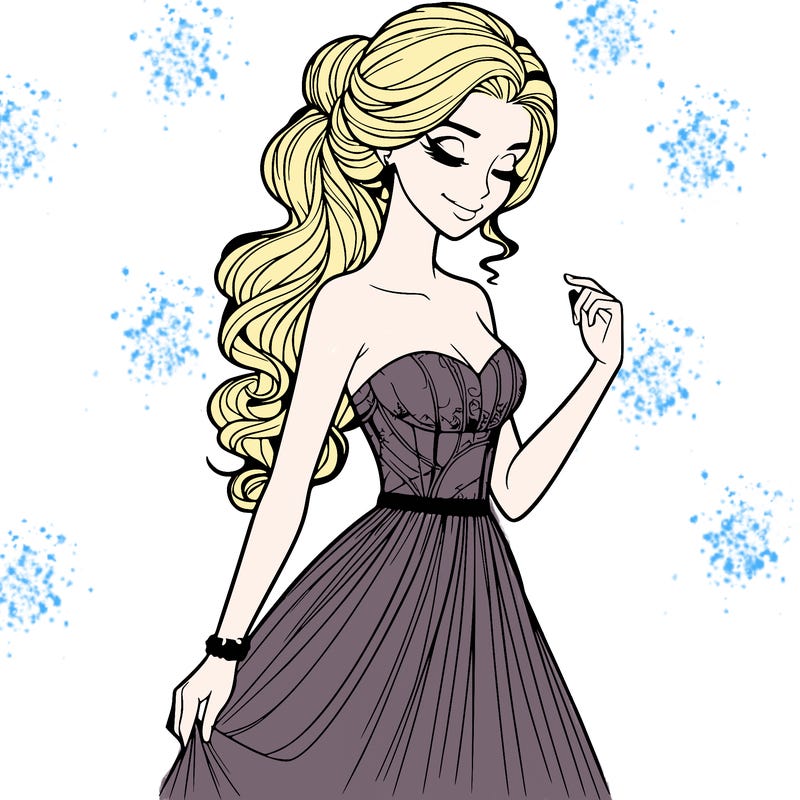 a realistic woman wearing an elegant dress