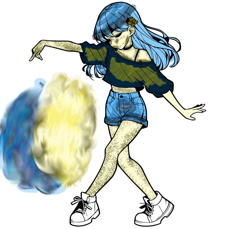 realistic girl danceing