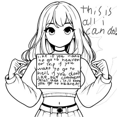 girl holding a blank sign in a long sleeve crop top