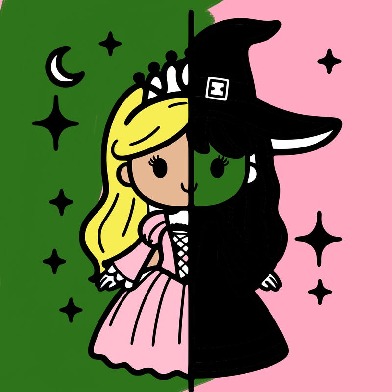 split princess and witch