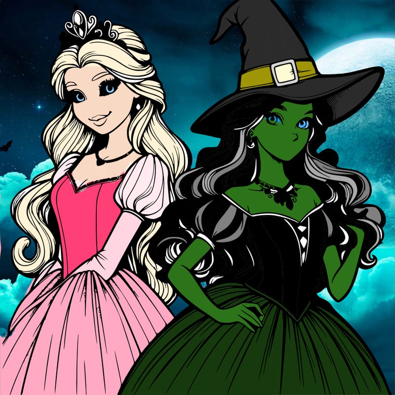 a realistic princess and a witch