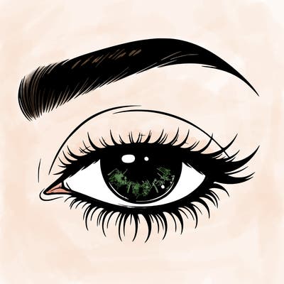 eye closed realistic