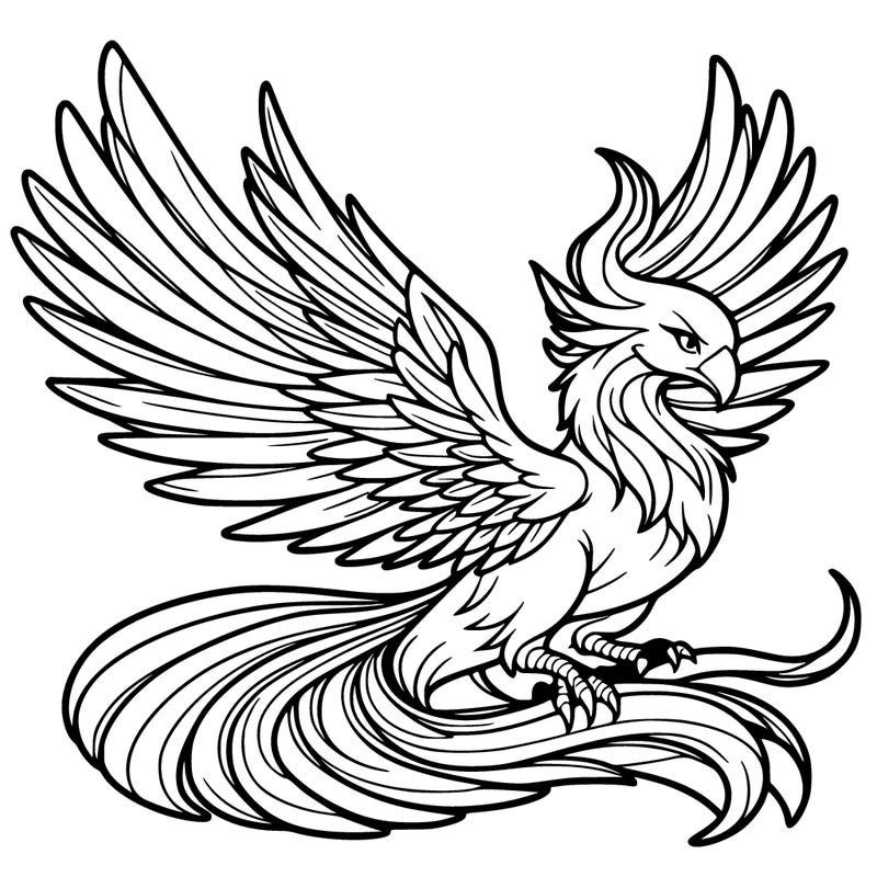 realistic cool phoenix