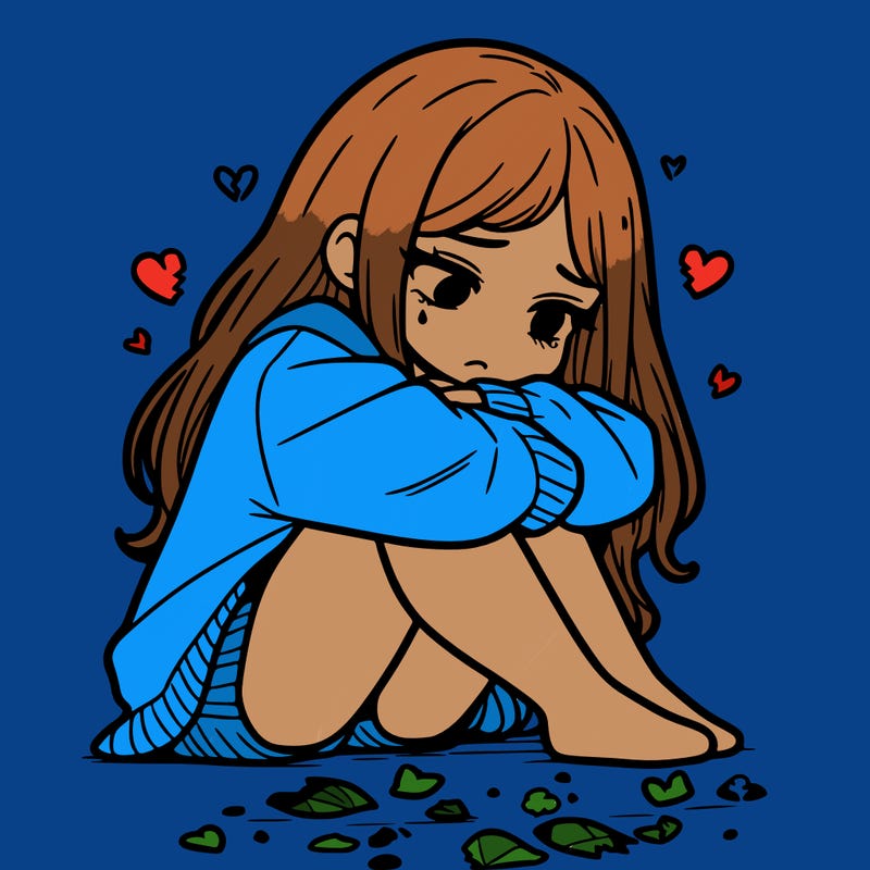 a girl after a breakup