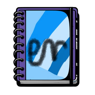 blank, realistic notebook