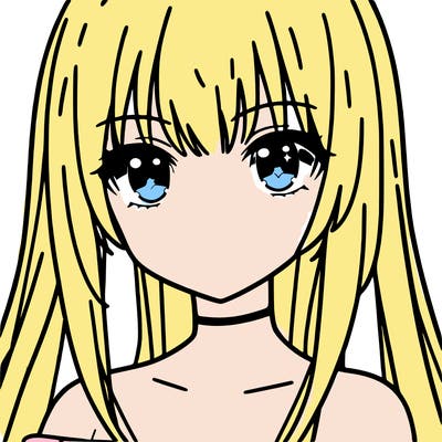 anime girl with icy blue eyes and long straight white hair olive skin