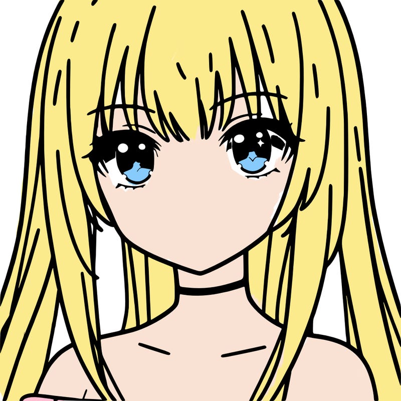 anime girl with icy blue eyes and long straight white hair olive skin