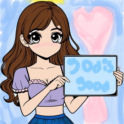realistic pretty girl holding blank sign