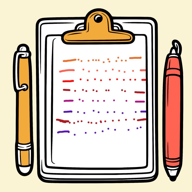 blank clip board with pen