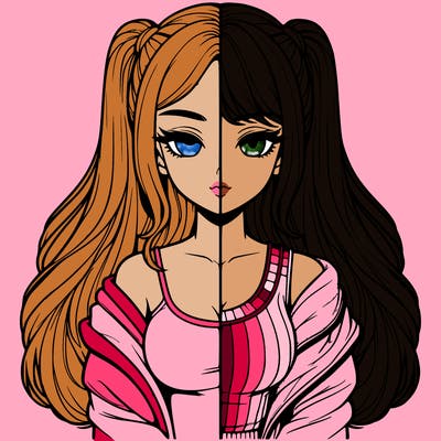 realistic girl split