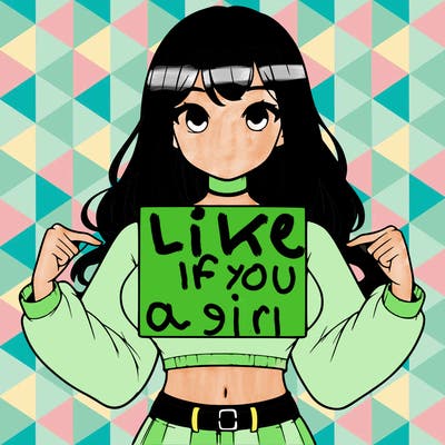 girl holding a blank sign in a long sleeve crop top