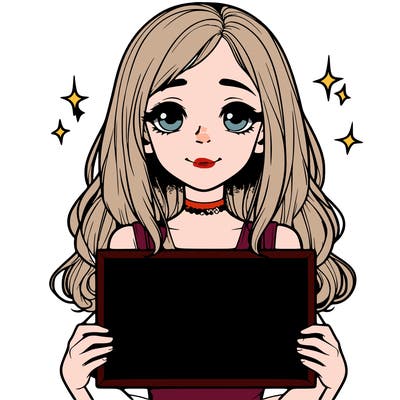 realistic girl holding a sign that says please 20 likes