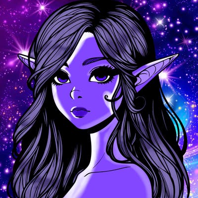 elf girl realistic dark fantasy