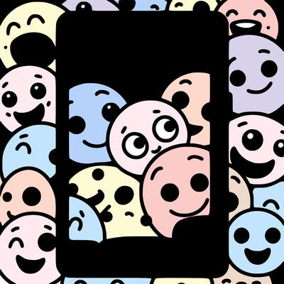 smiley faces covering the screen/there are no spaces