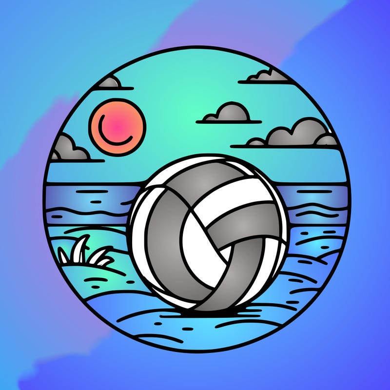 volleyball on a beach