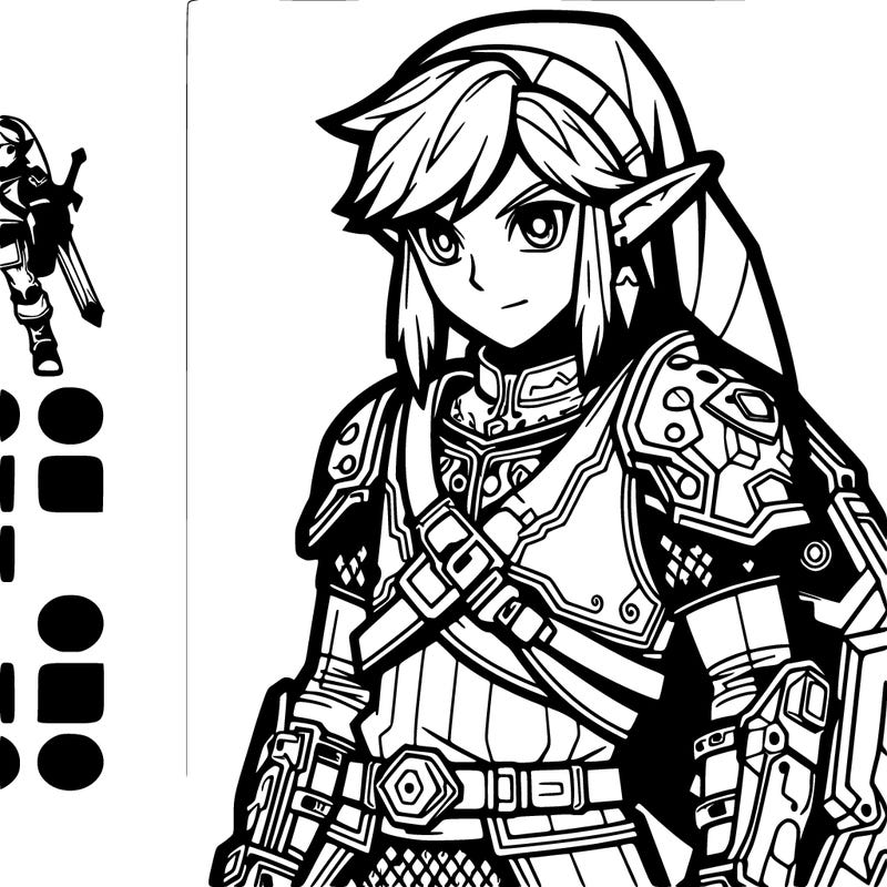 link from the legend of zelda in cyberpunk world