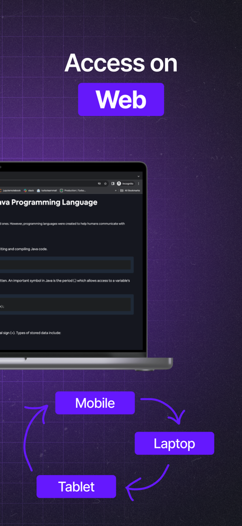 Turbo AI - Notetaker - Turbo AI cross platform accessibility on web mobile and tablet