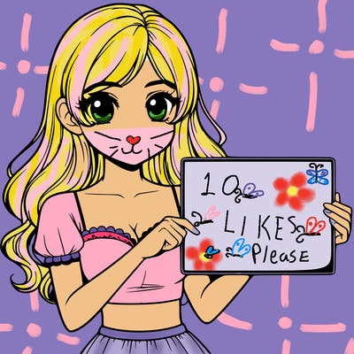 realistic pretty girl holding blank sign