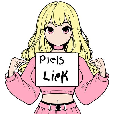 girl holding a blank sign in a long sleeve crop top