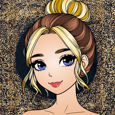realistic pretty girl with hair in bun