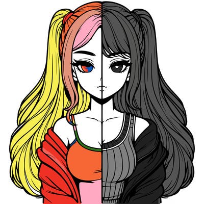 realistic girl split