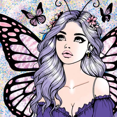 butterfly fairy realistic girl