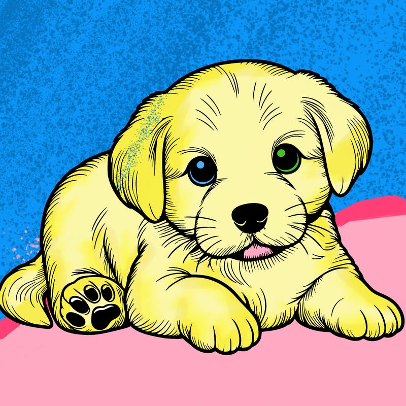 a cute realistic puppy