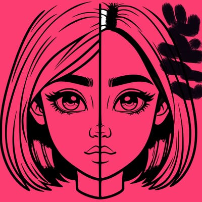 realistic girl split