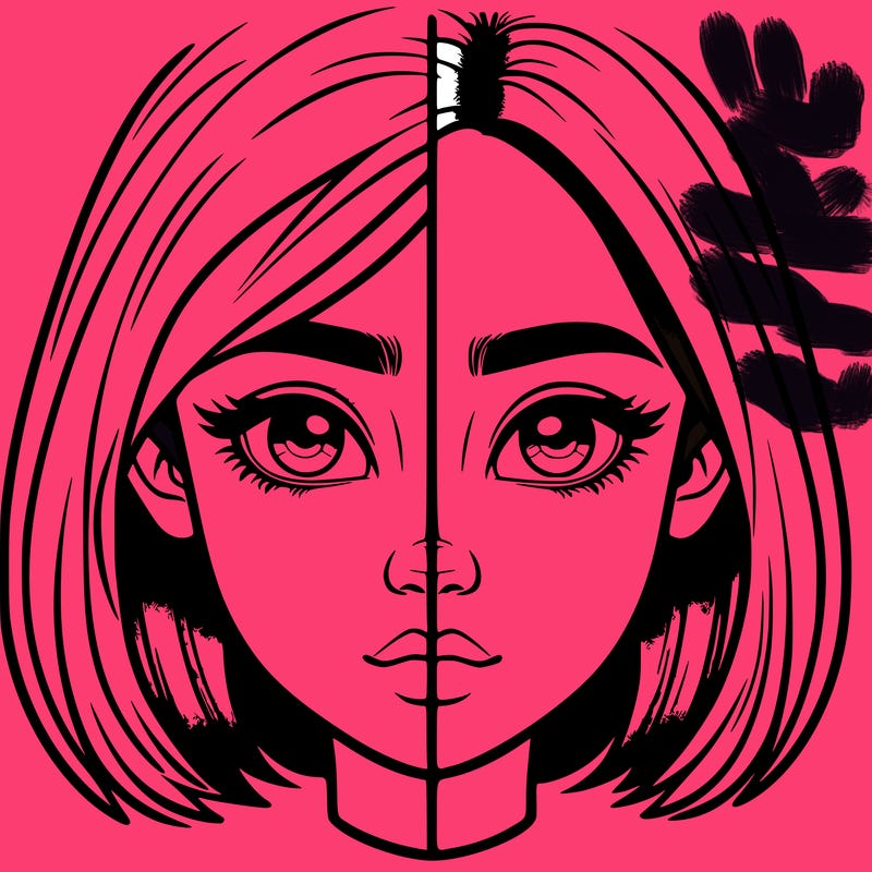 realistic girl split