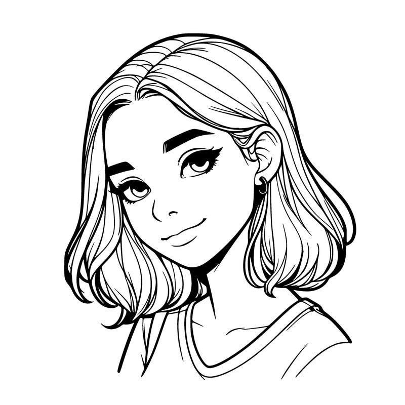 realistic beautiful teen girl