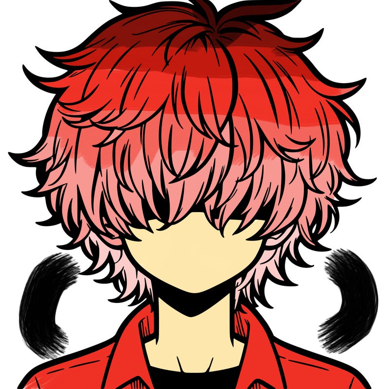 manga boy fluffy hair covering his eyes