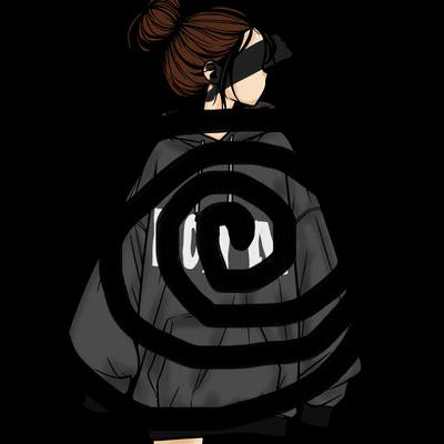 realistic girl with a oversized sweatshirt on and a bun