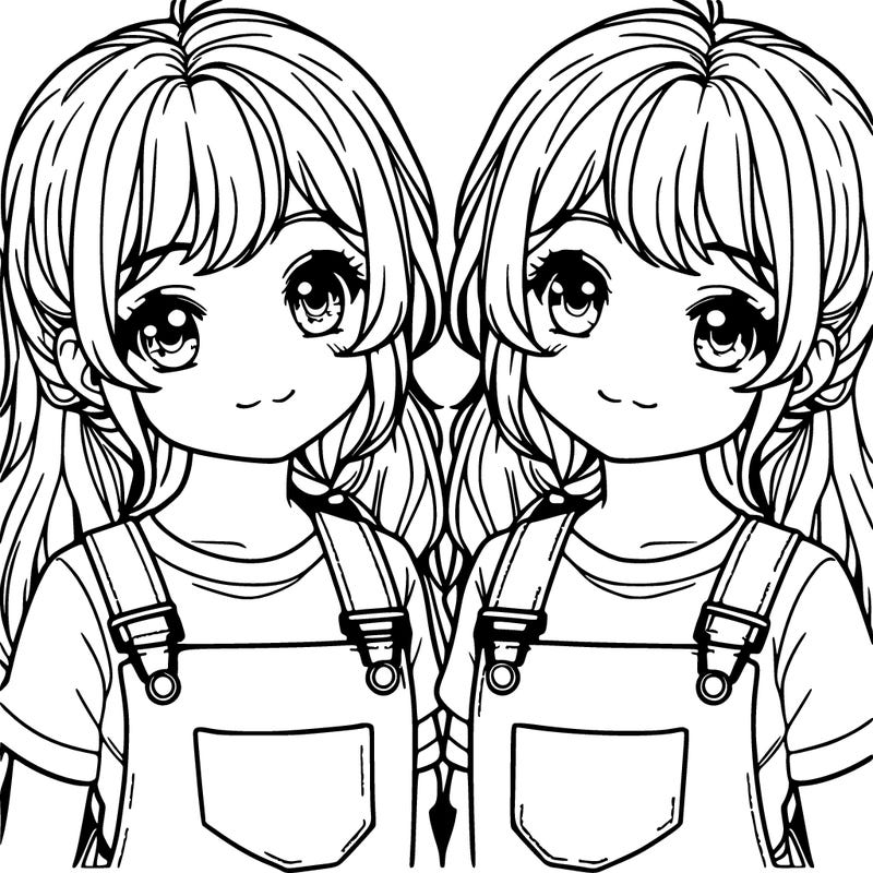 two realistic girl twins