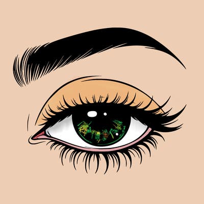 eye closed realistic