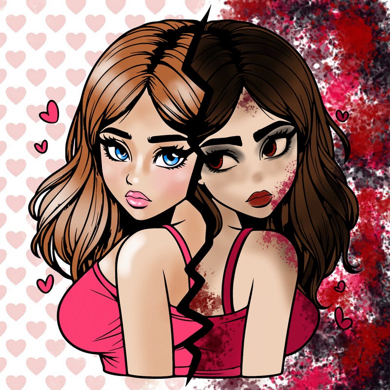 realistic girl split