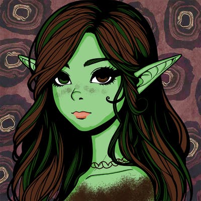 elf girl realistic dark fantasy