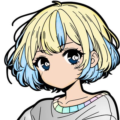 cool anime girl with short hair