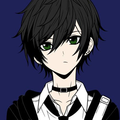 a male emo manga character