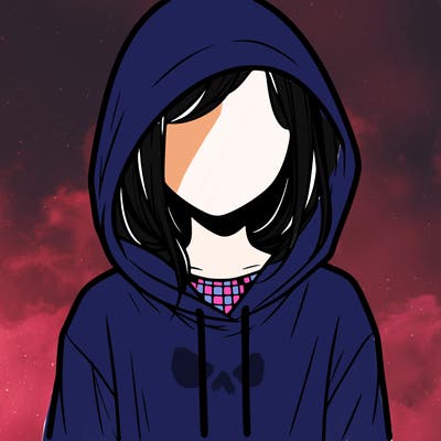 faceless girl in hoodie