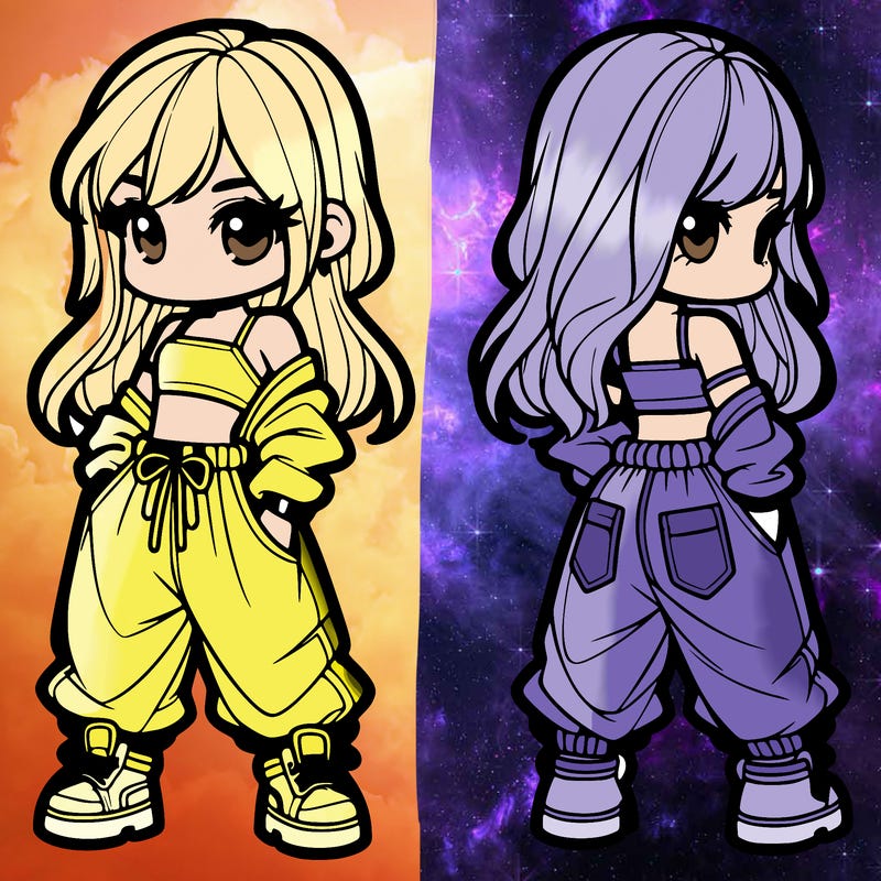 girl in crop top and baggy pants