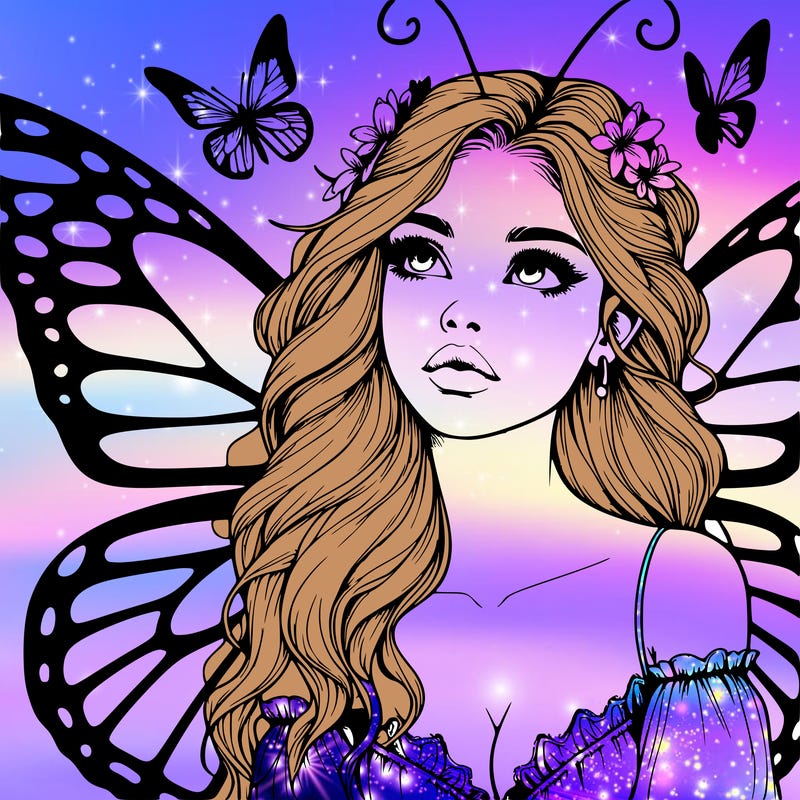 butterfly fairy realistic girl