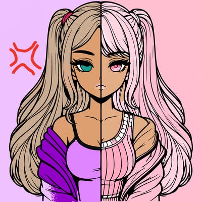 realistic girl split